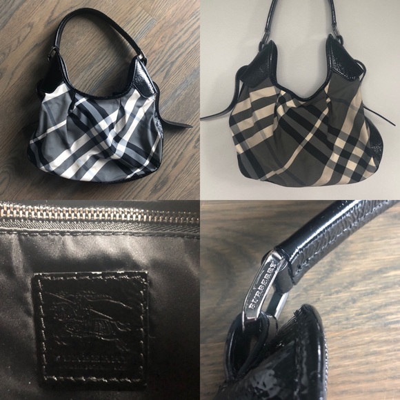 💯 Authentic Burberry Black Check Handbag - Picture 8 of 8